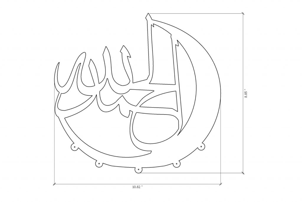 Allahuekber A1-1 dimensions inç